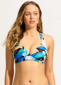 Seafolly Rio DD Wrap Front Halter Bra - Jade Seafolly Rio DD Wrap Front Halter Bra - Jade Splash Swimwear Bikini Tops