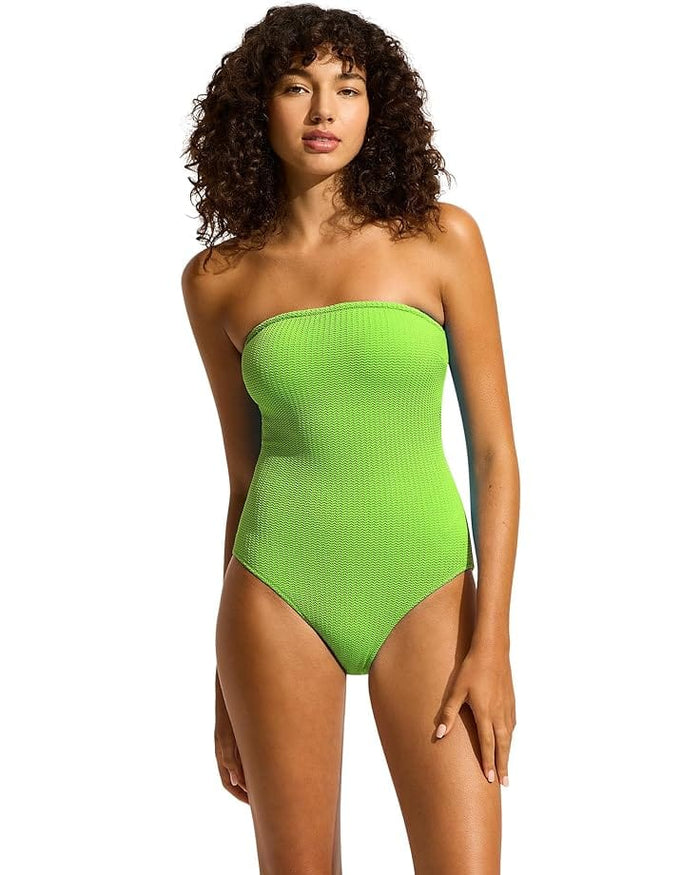 Seafolly Sea Dive Bandeau One Piece Splash Swimwear One Pieces