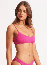 Seafolly Sea Dive Bralette - Fuchsia Rose Shop Sea Dive Bralette - Fuchsia Rose by Seafolly | Australian Swimwear Brands | Splash Swimwear Splash Swimwear Bikini Tops