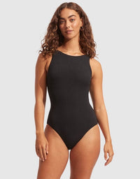 Sea Dive High Neck Maillot - Black - Seafolly - Splash Swimwear  - July22, One Pieces, Seafolly, Womens, womens swim - Splash Swimwear 