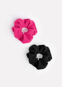 Seafolly Sea Dive Scrunchies 2/Pack 72096 Seafolly Sea Dive Scrunchies 2/Pack Splash Swimwear Accessories Fuchsia rose/Black 9349623326816