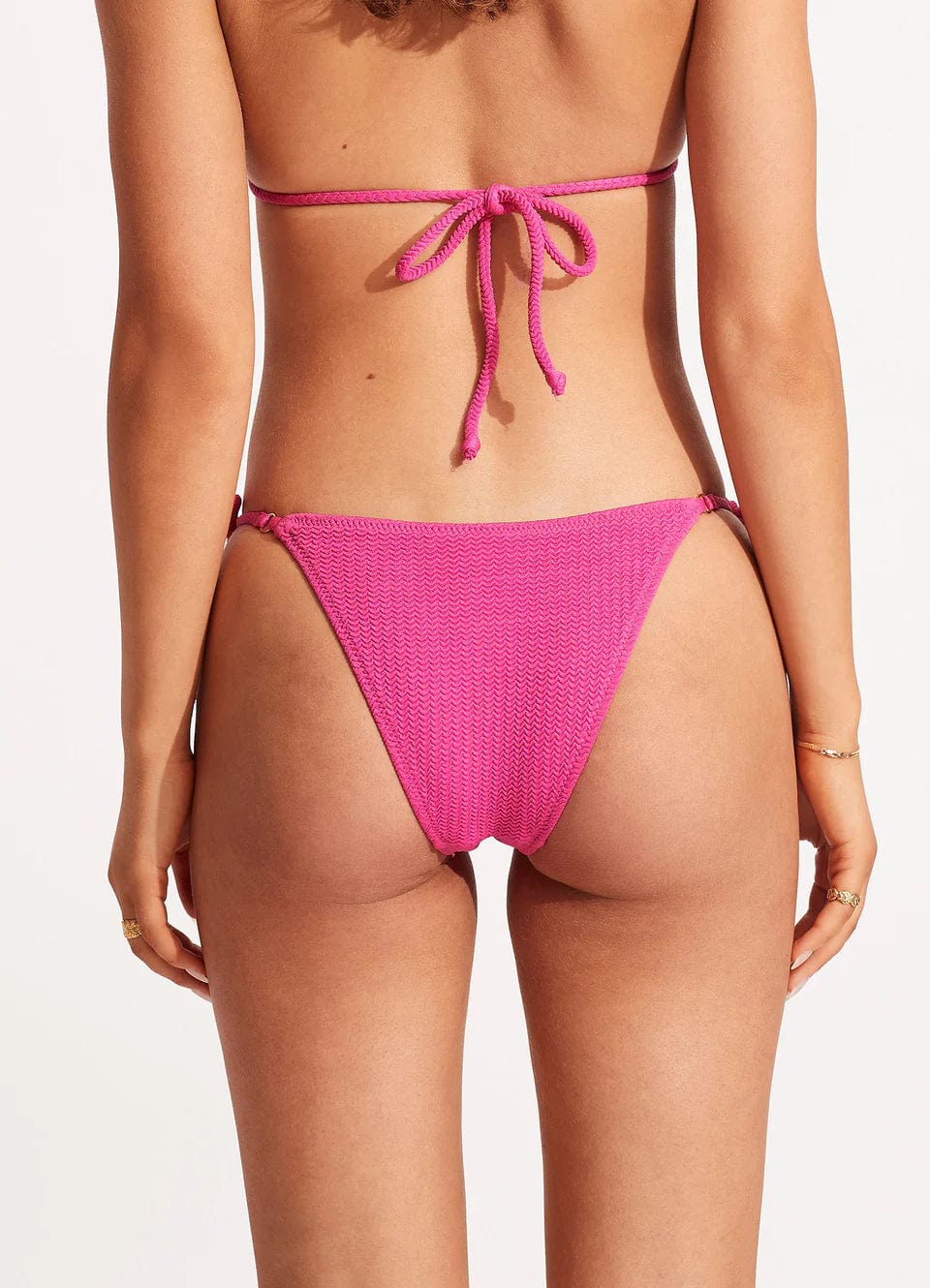 Seafolly Sea Dive Tie Side Rio Pant - Fuchsia Rose Shop Sea Dive Tie Side Rio Pant - Fuchsia Rose by Seafolly | Australian Swimwear Brands | Splash Swimwear Splash Swimwear Bikini Bottoms