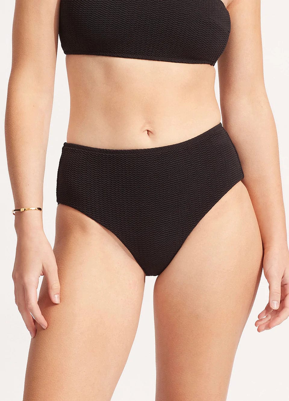 Seafolly Sea Dive Wide Side Retro Splash Swimwear Bikini Bottoms