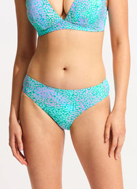 Seafolly Sea Skin Retro Pant - Vivid Green Shop Sea Skin Retro Pant - Vivid Green by Seafolly | Australian Swimwear Brands | Splash Swimwear Splash Swimwear Bikini Bottoms