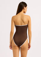 Seafolly Seafolly Beach Bound DD Bandeau One Piece - Dark Chocolate Seafolly Beach Bound DD Bandeau One Piece - Dark Chocolate Splash Swimwear One Pieces