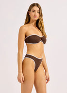 Seafolly Seafolly Beach Bound High Leg Pant - Dark Chocolate Seafolly Beach Bound High Leg Pant | Australia Splash Swimwear Bikini Bottoms