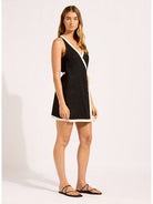 Seafolly Seafolly Beach Bound Mini Wrap Dress - Black Seafolly Beach Bound Mini Wrap Dress - Black Splash Swimwear
