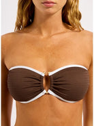 Seafolly Seafolly Beach Bound Ring Front Bandeau - Dark Chocolate Seafolly Beach Bound Ring Front Bandeau - Dark Chocolate Splash Swimwear