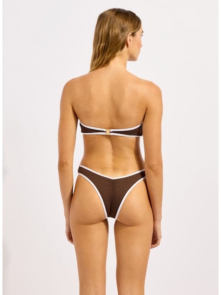 Seafolly Seafolly Beach Bound Ring Front Bandeau - Dark Chocolate Seafolly Beach Bound Ring Front Bandeau - Dark Chocolate Splash Swimwear