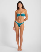 Seafolly Seafolly Beach Bound Ring Front Bandeau - Deep Teal Seafolly Beach Bound Ring Front Bandeau - Deep Teal Splash Swimwear