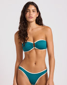 Seafolly Seafolly Beach Bound Ring Front Bandeau - Deep Teal Seafolly Beach Bound Ring Front Bandeau - Deep Teal Splash Swimwear