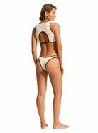 Seafolly Seafolly Beach Bound Ring Front Bandeau & Scoop High Cut Rio Bikini Set - Ecru 31283-072+40707-072-12 Seafolly Beach Bound Ring Front Bandeau & Scoop High Cut Rio Bikini Set - Ecru Splash Swimwear Bikini Set 12 48646731082105