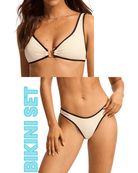 Seafolly Seafolly Beach Bound Ring Front Tank & Scoop High Cut Rio Bikini Set - Ecru Seafolly Beach Bound Ring Front Tank & Scoop High Cut Rio Bikini Set - Ecru Splash Swimwear Bikini Set