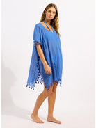Seafolly Seafolly Beachedit Amnesia Kaftan - Sapphire 52162.Sapphire Seafolly Beachedit Amnesia Kaftan - Sapphire Splash Swimwear O/S 9360519186031