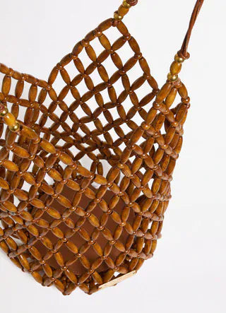 Seafolly Seafolly Beaded Tote Bag - Brown 72195-BG.Brown Seafolly Beaded Tote Bag - Brown Splash Swimwear OS 9360519193923
