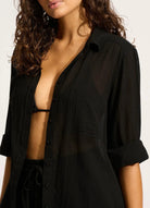 Seafolly Seafolly Breeze Beach Shirt Seafolly Breeze Beach Shirt Splash Swimwear Kaftans & Cover Ups