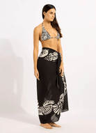 Seafolly Seafolly C Shells Pareo - Black 55764-SG.Black Seafolly C Shells Pareo - Black Splash Swimwear OS 9360519168679