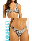 Seafolly Seafolly C Shells Ring Front Tank & High Cut Pant Seafolly C Shells Ring Front Tank & High Cut Pant Splash Swimwear Bikini Set
