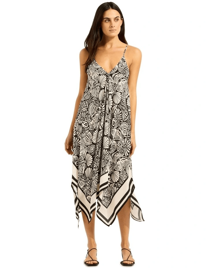 Seafolly Seafolly C Shells Scarf Dress - Black Seafolly C Shells Scarf Dress - Black Splash Swimwear