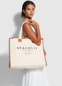 Seafolly Canvas Tote - Seafolly - Splash Swimwear  - accessories, bags, Beach Accessories, beach bags, Oct23, seafolly, Womens - Splash Swimwear 