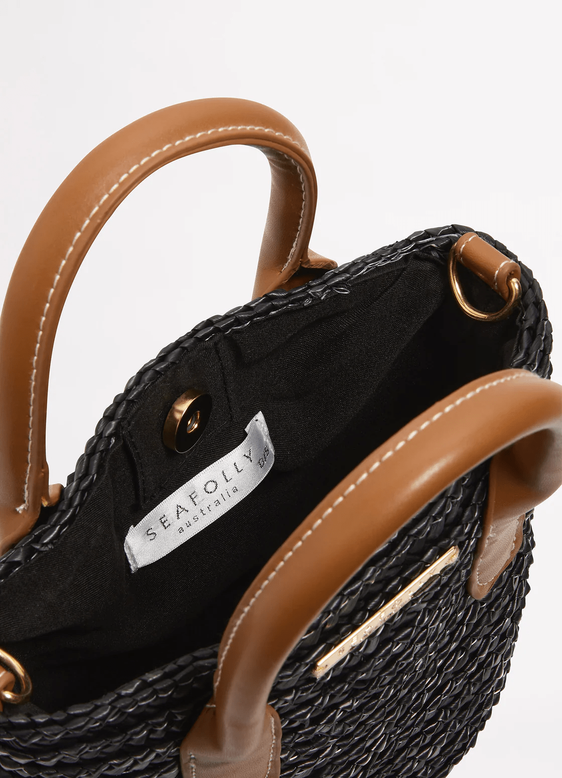 Seafolly Seafolly Carried Away Micro Tote Bag -Black 71998-BG.Black Seafolly Carried Away Micro Tote Bag -Black Splash Swimwear Swimwear O/S