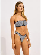 Seafolly Seafolly Clubhouse Zip Front Bandeau - Black Seafolly Clubhouse Zip Front Bandeau - Black Splash Swimwear Bikini Tops