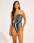 Seafolly Seafolly Coastline DD Bandeau One Piece- Black Seafolly Coastline DD Bandeau One Piece- Black Splash Swimwear