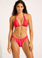 Seafolly Seafolly Coastline High Cut Pant - Flame Seafolly Coastline High Cut Pant - Flame Splash Swimwear