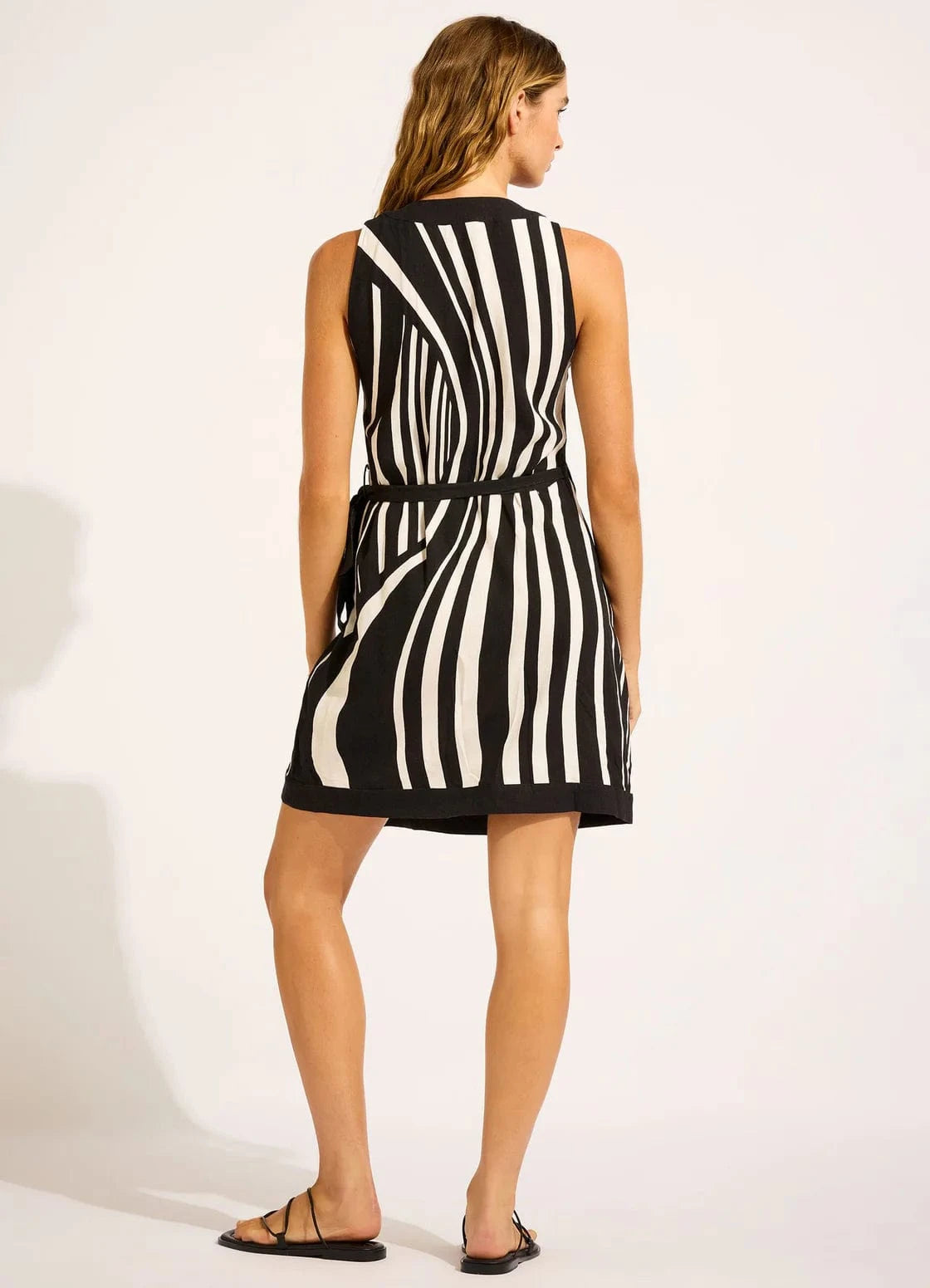 Seafolly Seafolly Coastline Mini Wrap Dress - Black Seafolly Coastline Mini Wrap Dress - Black Splash Swimwear