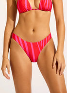 Seafolly Seafolly Coastline Multi Fit Longline Tri & High Cut Pant Bikini Set - Flame Seafolly Coastline Multi Fit Longline Tri & High Cut Pant Bikini Set - Flame Splash Swimwear AU8/US4 1000028359