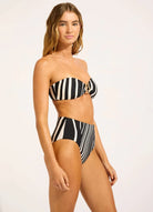 Seafolly Seafolly Coastline Ring Front Bandeau - Black Seafolly Coastline Ring Front Bandeau - Black Splash Swimwear