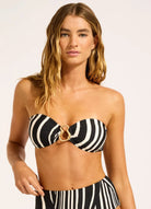 Seafolly Seafolly Coastline Ring Front Bandeau - Black Seafolly Coastline Ring Front Bandeau - Black Splash Swimwear