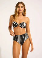 Seafolly Seafolly Coastline Ring Front Bandeau - Black Seafolly Coastline Ring Front Bandeau - Black Splash Swimwear