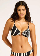Seafolly Seafolly Coastline Ring Front Bralette  - Black Seafolly Coastline Ring Front Bralette  - Black Splash Swimwear