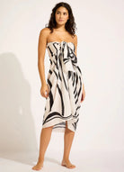 Seafolly Seafolly Coastline Sarong - Black 55539-SG.Black Seafolly Coastline Sarong - Black Splash Swimwear O/S 9360519140378