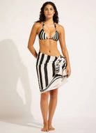 Seafolly Seafolly Coastline Sarong - Black 55539-SG.Black Seafolly Coastline Sarong - Black Splash Swimwear O/S 9360519140378