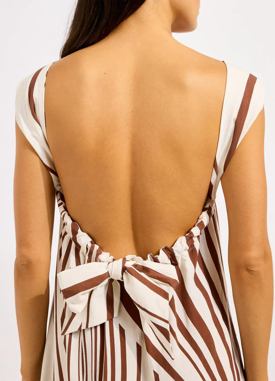 Seafolly Seafolly Coastline Tie Back Maxi Dress - Ecru/Cocoa Seafolly Coastline Tie Back Maxi Dress - Ecru/Cocoa Splash Swimwear Dresses