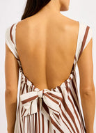 Seafolly Seafolly Coastline Tie Back Maxi Dress - Ecru/Cocoa Seafolly Coastline Tie Back Maxi Dress - Ecru/Cocoa Splash Swimwear Dresses