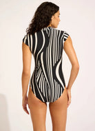 Seafolly Seafolly Coastline Zip Front One Piece - Black Seafolly Coastline Zip Front One Piece - Black Splash Swimwear