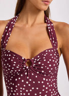 Seafolly Seafolly Collective Halter Bandeau One Piece - Dolce Dot Seafolly Collective Halter Bandeau One Piece - Dolce Dot Splash Swimwear One Pieces