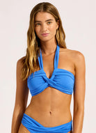 Seafolly Seafolly Collective Halter Bandeau - Sapphire Seafolly Collective Halter Bandeau - Sapphire Splash Swimwear