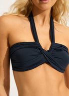 Seafolly Seafolly Collective Halter Bandeau - True Navy Seafolly Collective Halter Bandeau - True Navy Splash Swimwear Bikini Tops