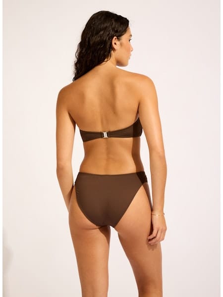 Seafolly Seafolly Collective High Leg Ruched Side Bikini Bottom- Dark Chocolate Seafolly Collective High Leg Ruched Side Bikini Bottom- Dark Chocolate Splash Swimwear Bikini Bottoms