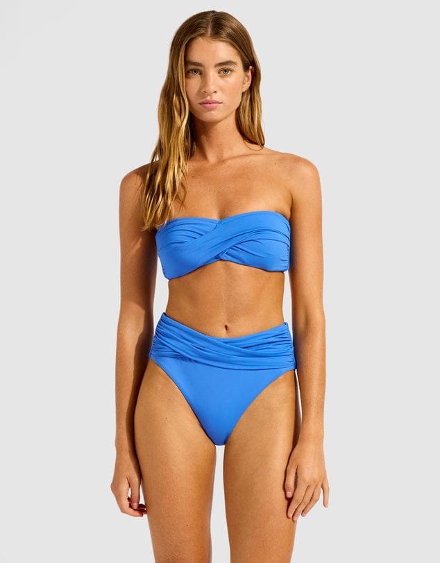 Seafolly Seafolly Collective High Waist Wrap Front Pant - Sapphire Seafolly Collective High Waist Wrap Front Pant - Sapphire Splash Swimwear