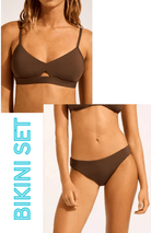 Seafolly Seafolly Collective Hybrid Bralette & Hipster Pant Bikini Set - Dark Chocolate Seafolly Collective Hybrid Bralette & Hipster Pant Bikini Set - Dark Chocolate Splash Swimwear Bikini Set 8 1000028363