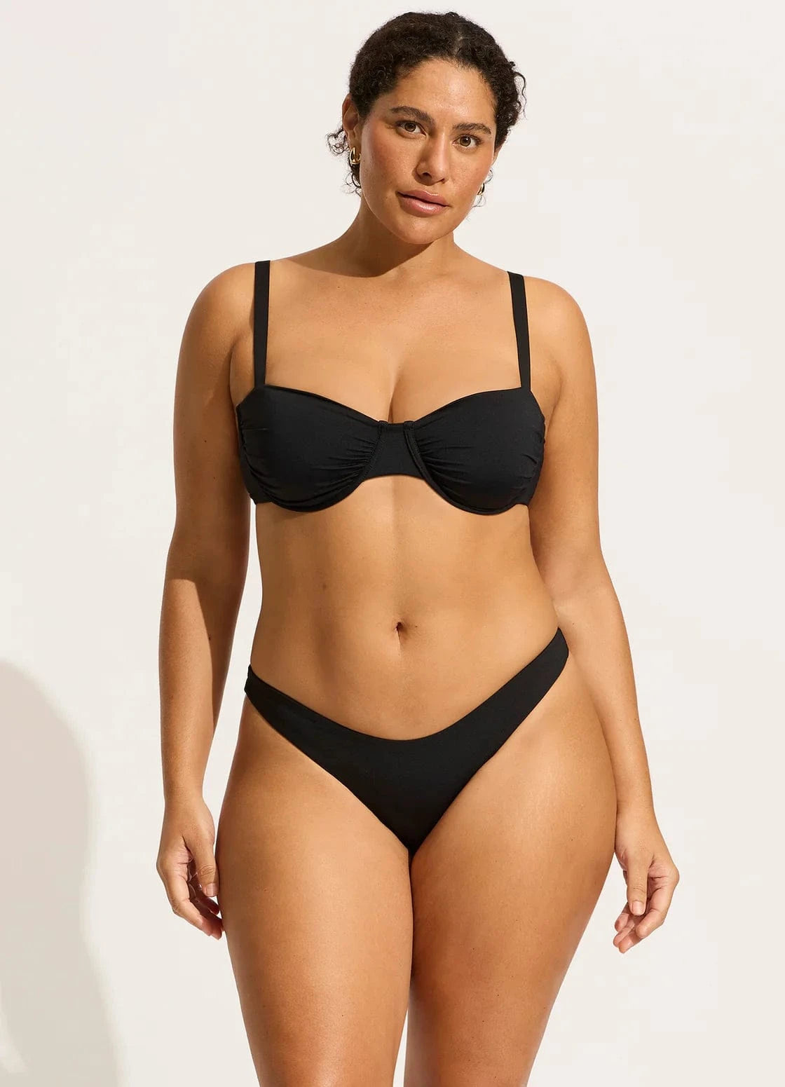 Seafolly Seafolly Collective Ruched Underwire Bikini Top - Black Seafolly Collective Ruched Underwire Bikini Top - Black Splash Swimwear