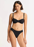 Seafolly Seafolly Collective Ruched Underwire Bikini Top - Black Seafolly Collective Ruched Underwire Bikini Top - Black Splash Swimwear