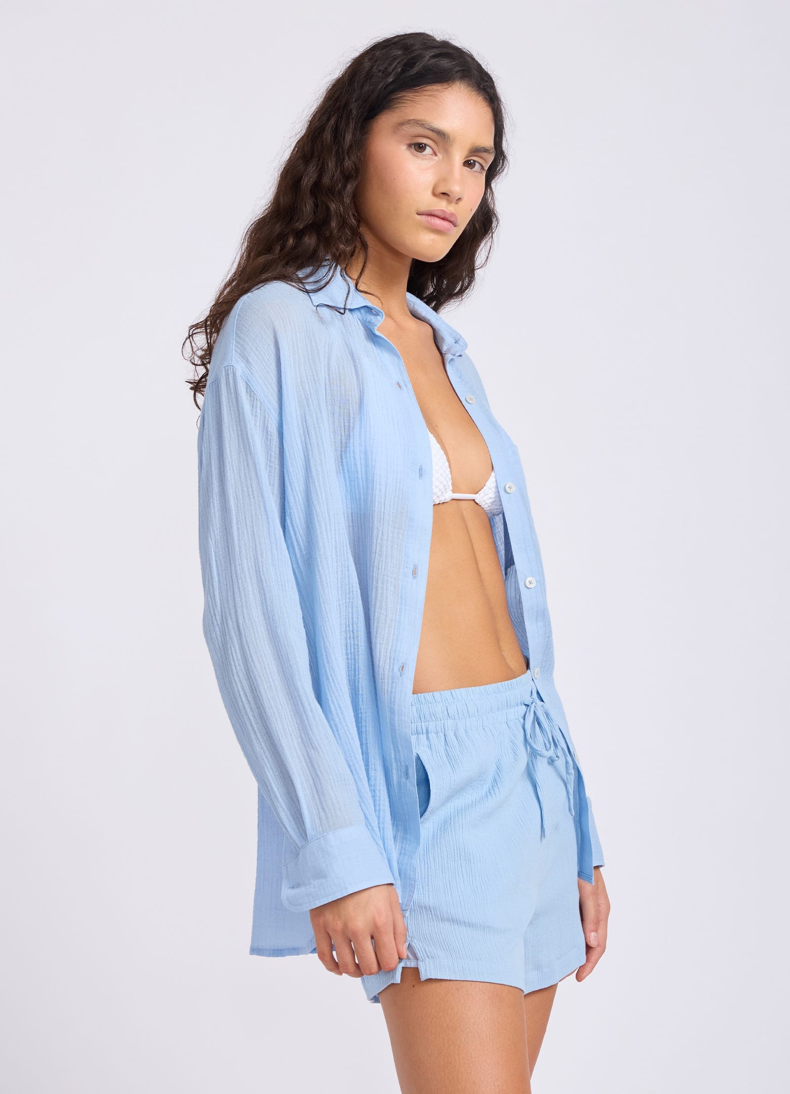 Seafolly Seafolly Crinkle Gauze Shirt Seafolly Crinkle Gauze Shirt Splash Swimwear Womens Clothing