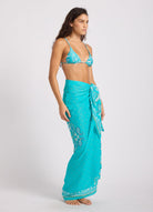 Seafolly Seafolly Drift Club Bandana Bandana Sarong - Turquoise Sea 55817-SG.TurquoiSea Seafolly Drift Club Bandana Bandana Sarong - Turquoise Sea Splash Swimwear OS 1000033299