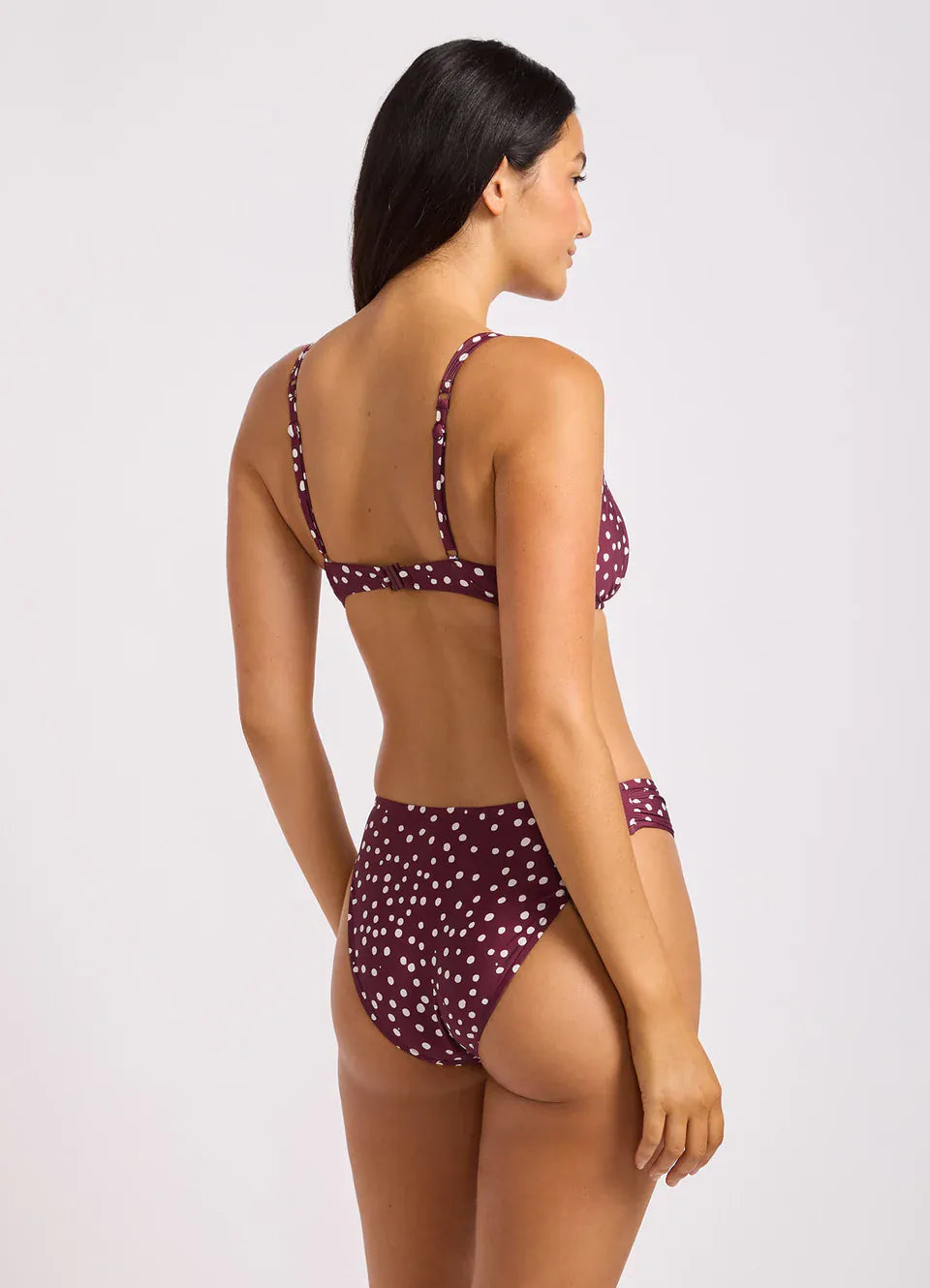Seafolly Seafolly High Leg Ruched Side Pant - Dark Burgundy High Leg Ruched Side Pant | Seafolly Splash Swimwear Pants